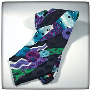 Enzo Brunatti Italian Silk Abstract Necktie 55L